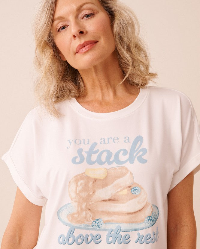 Peachy Dream Brunch T-shirt - White