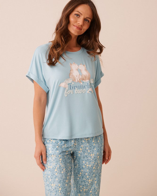 Peachy Dream Brunch T-shirt - White