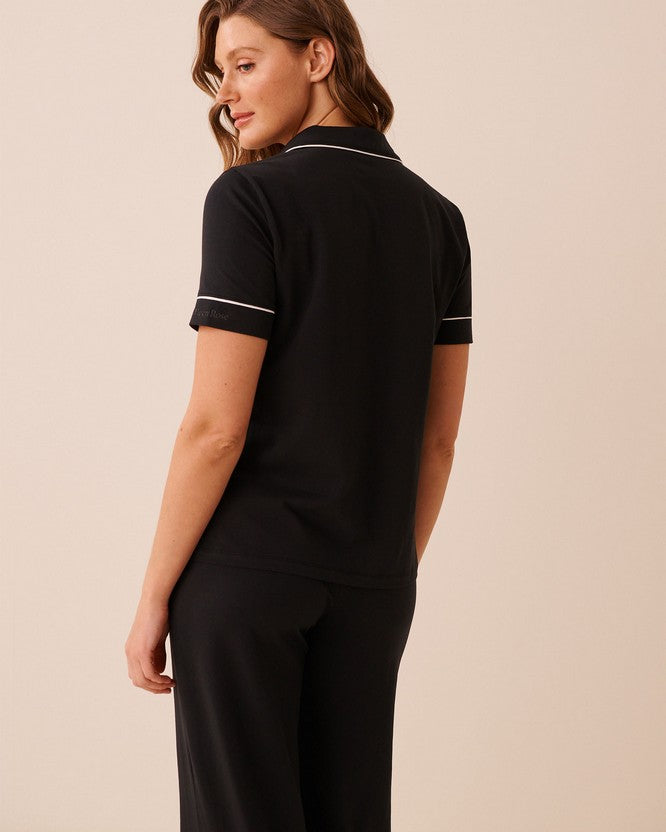 Cotton Elast Essentials Shirt - Black