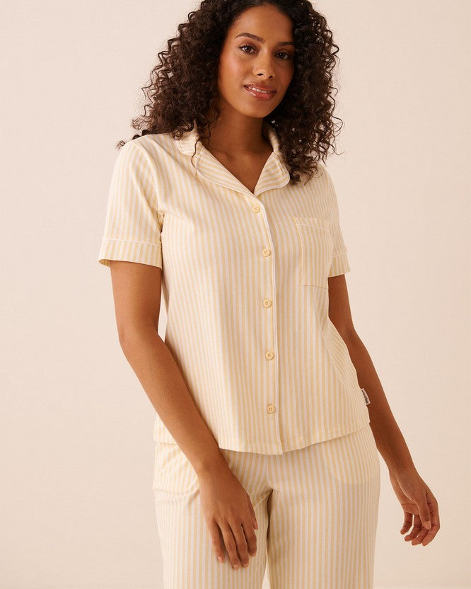 Cotton Elast Essentials Shirt - Light Yellow