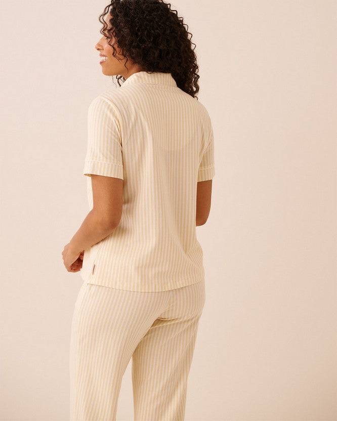 Cotton Elast Essentials Shirt - Light Yellow