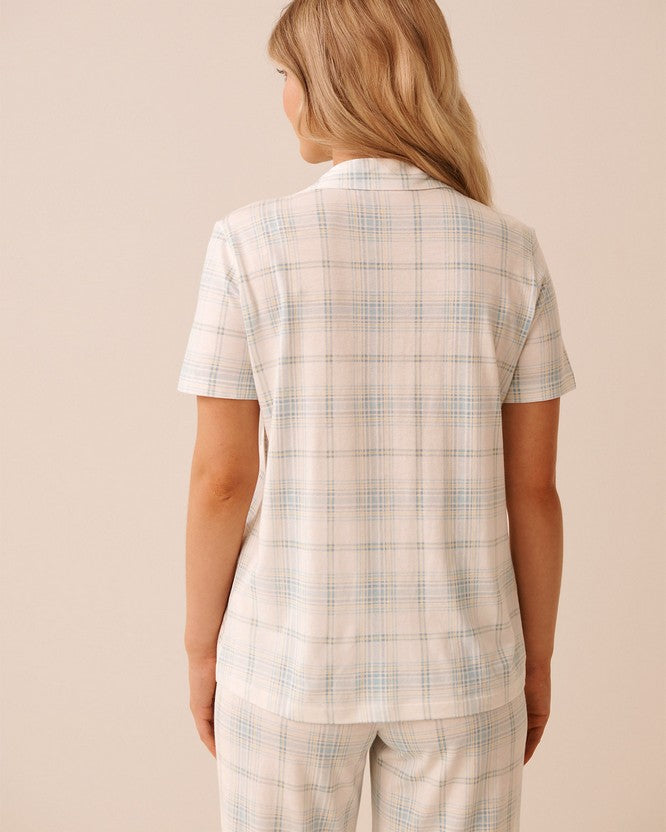 Cotton Viscose Summer Shirt - Light Blue