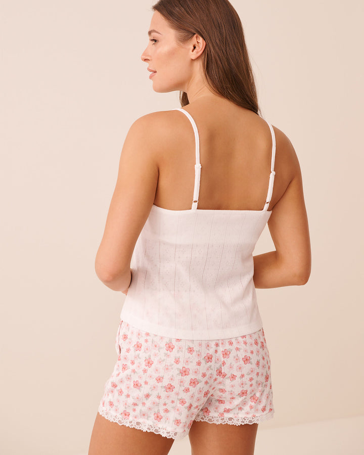 Pointelle Floral Camisole