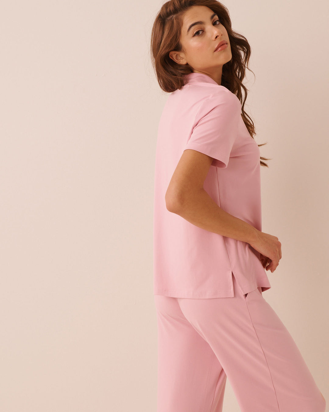 Leopard Flower Print Super Soft Short Sleeve Button-down Shirt