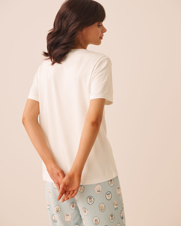 Parisian Dogs Print Super Soft Short Sleeve T-shirt