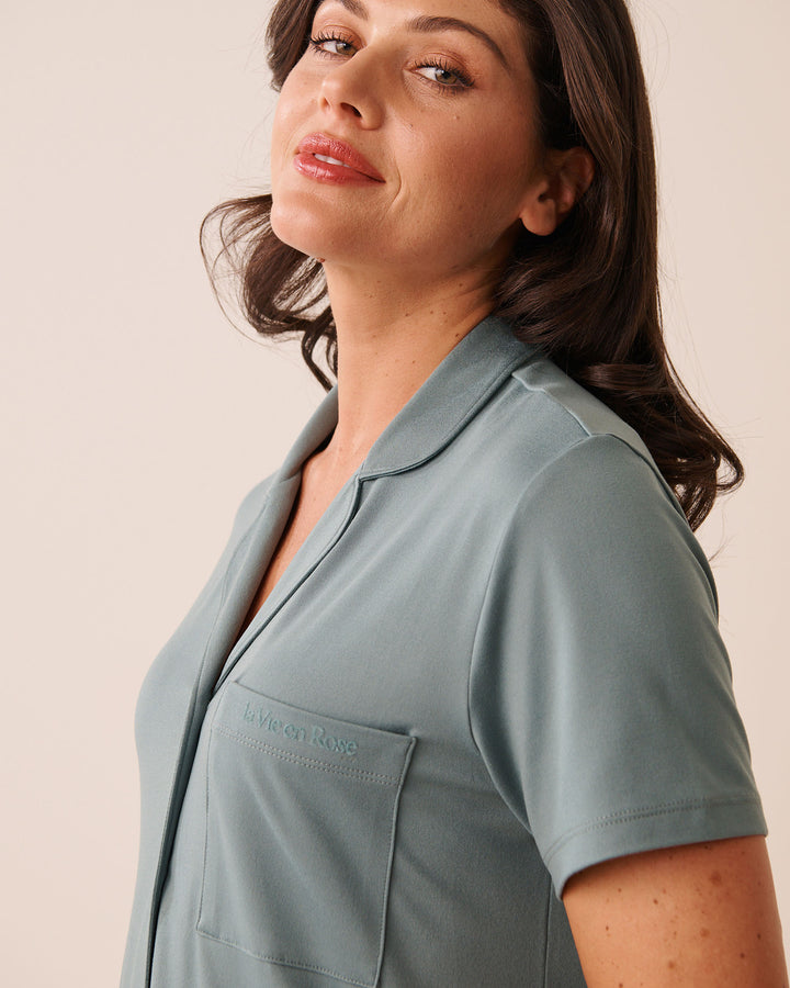 Super Soft Short Sleeve Button-down Shirt