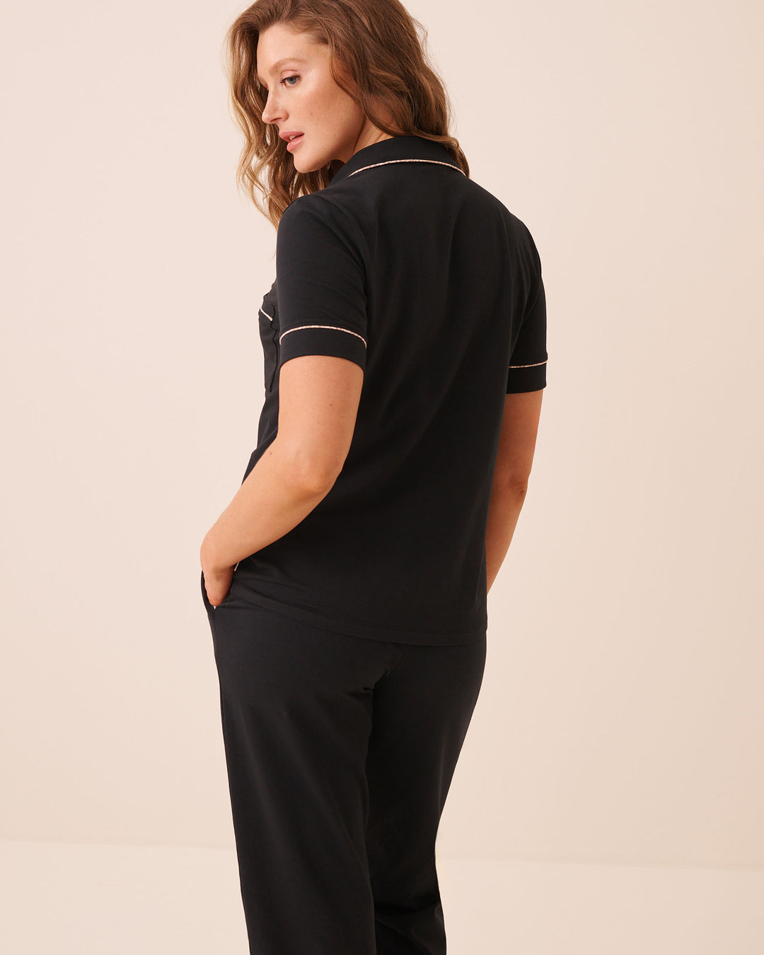 Cotton Short Sleeve Button-down Shirt