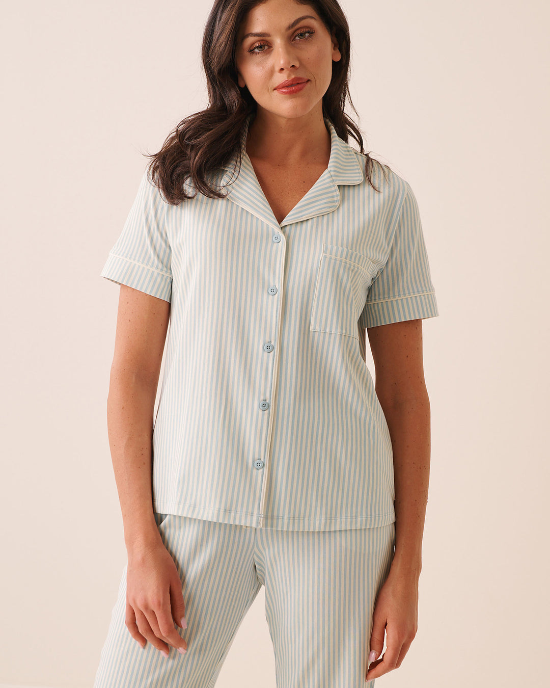 Cotton Short Sleeve Button-down Shirt