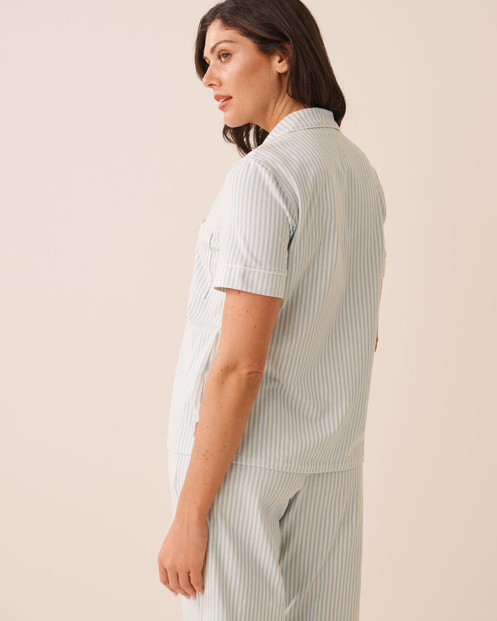 Cotton Short Sleeve Button-down Shirt