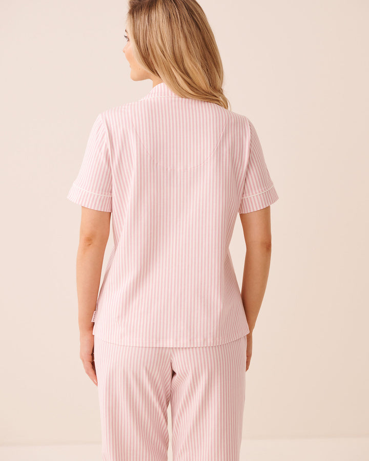 Cotton Short Sleeve Button-down Shirt