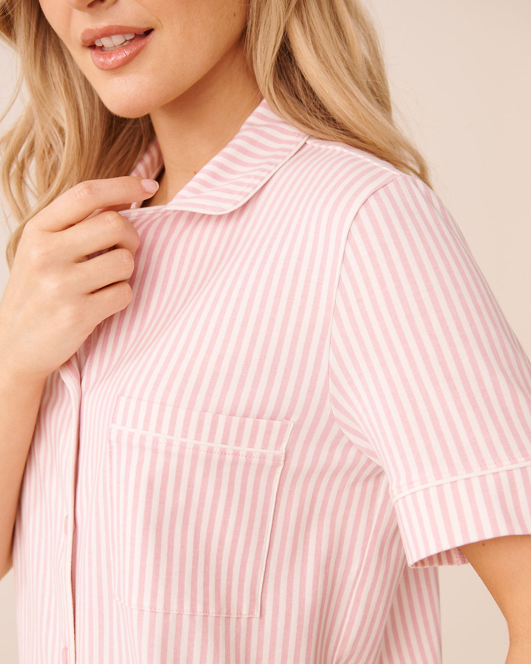 Cotton Short Sleeve Button-down Shirt