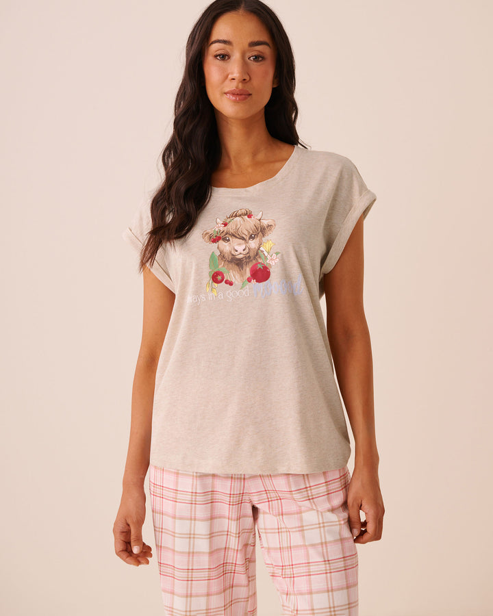 Tomato Print Cotton Short Sleeve T-shirt