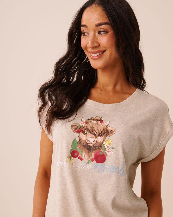 Tomato Print Cotton Short Sleeve T-shirt