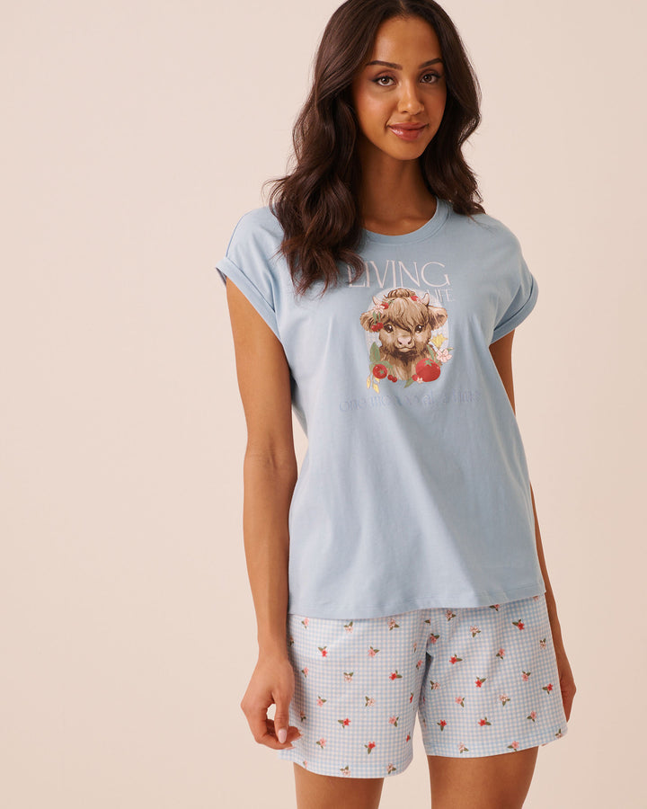 Tomato Print Cotton Short Sleeve T-shirt