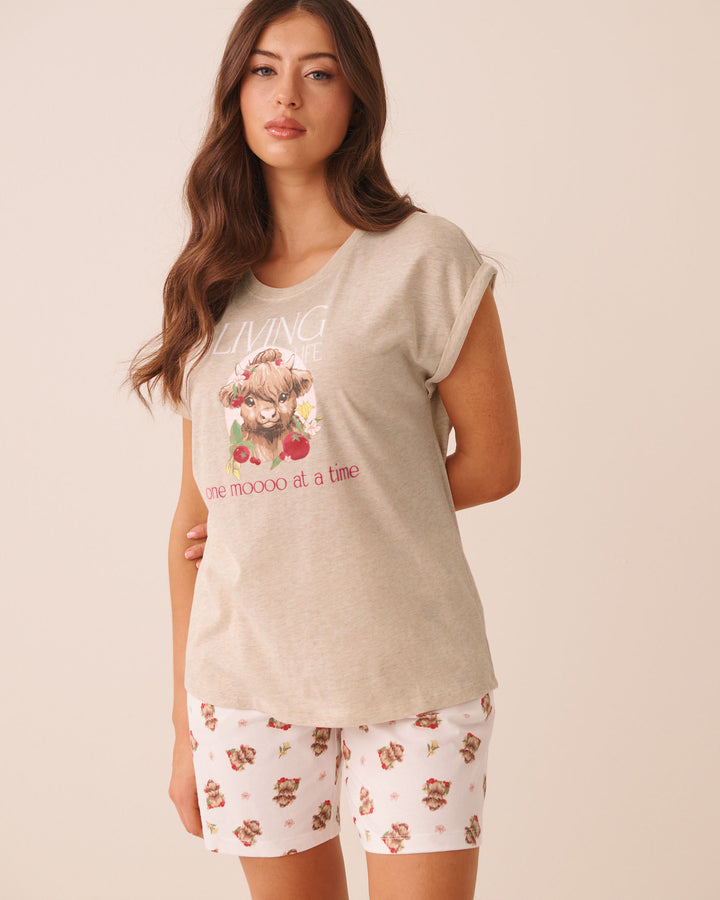 Tomato Print Cotton Short Sleeve T-shirt