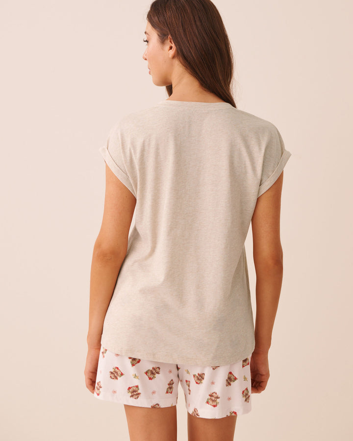Tomato Print Cotton Short Sleeve T-shirt