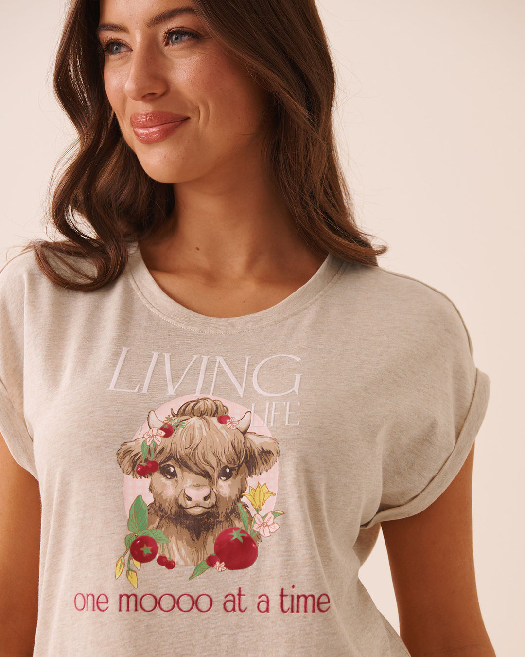 Tomato Print Cotton Short Sleeve T-shirt
