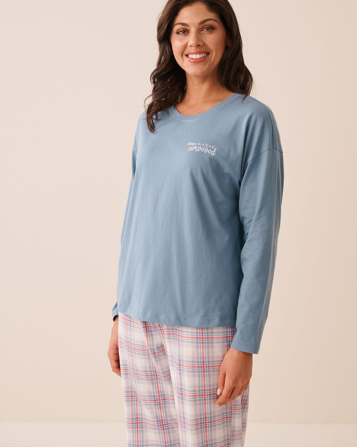 Highland Cow Print Cotton Long Sleeve Shirt