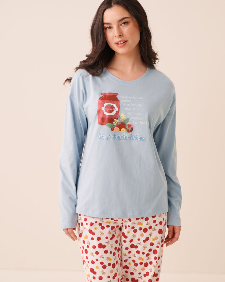 Highland Cow Print Cotton Long Sleeve Shirt