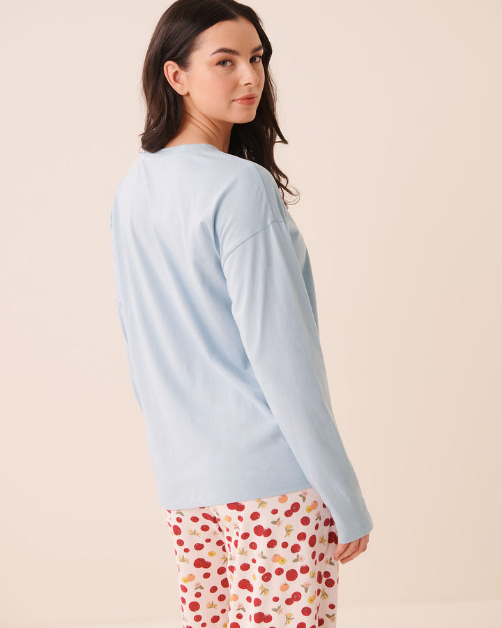 Highland Cow Print Cotton Long Sleeve Shirt