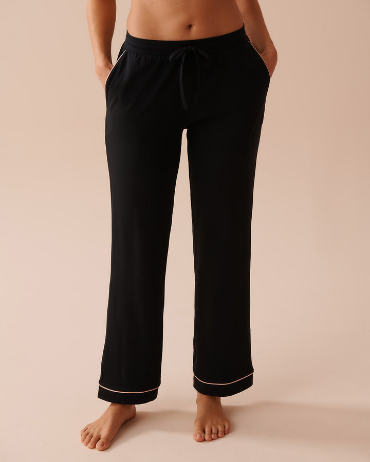 Cotton Pajama Pants - Black Beauty