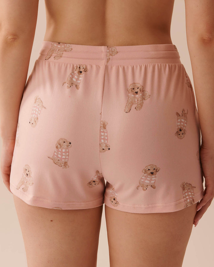 Pink Plaid Super Soft Pajama Shorts - Peachskin Dog