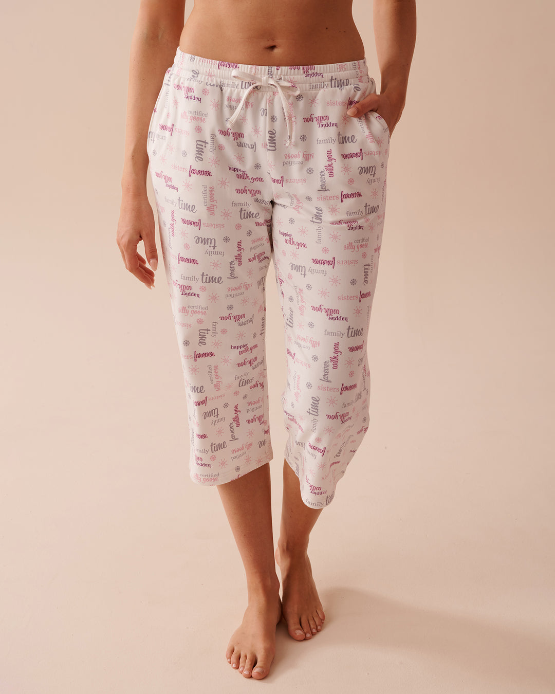 Cozy Pajama Capris - Silly Goose Wording