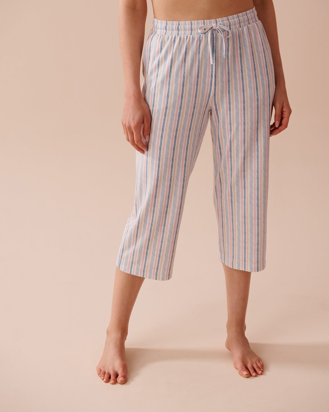 Soothing Print Super Soft Capris - Evening Haze Plaid