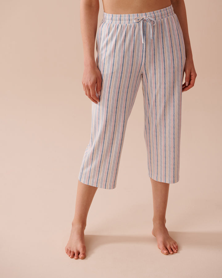 Soothing Print Super Soft Capris - Evening Haze Plaid