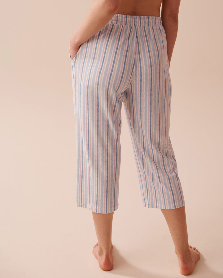 Soothing Print Super Soft Capris - Evening Haze Plaid