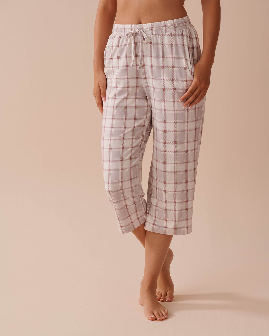 Soothing Print Super Soft Capris - Hatched Multistripe