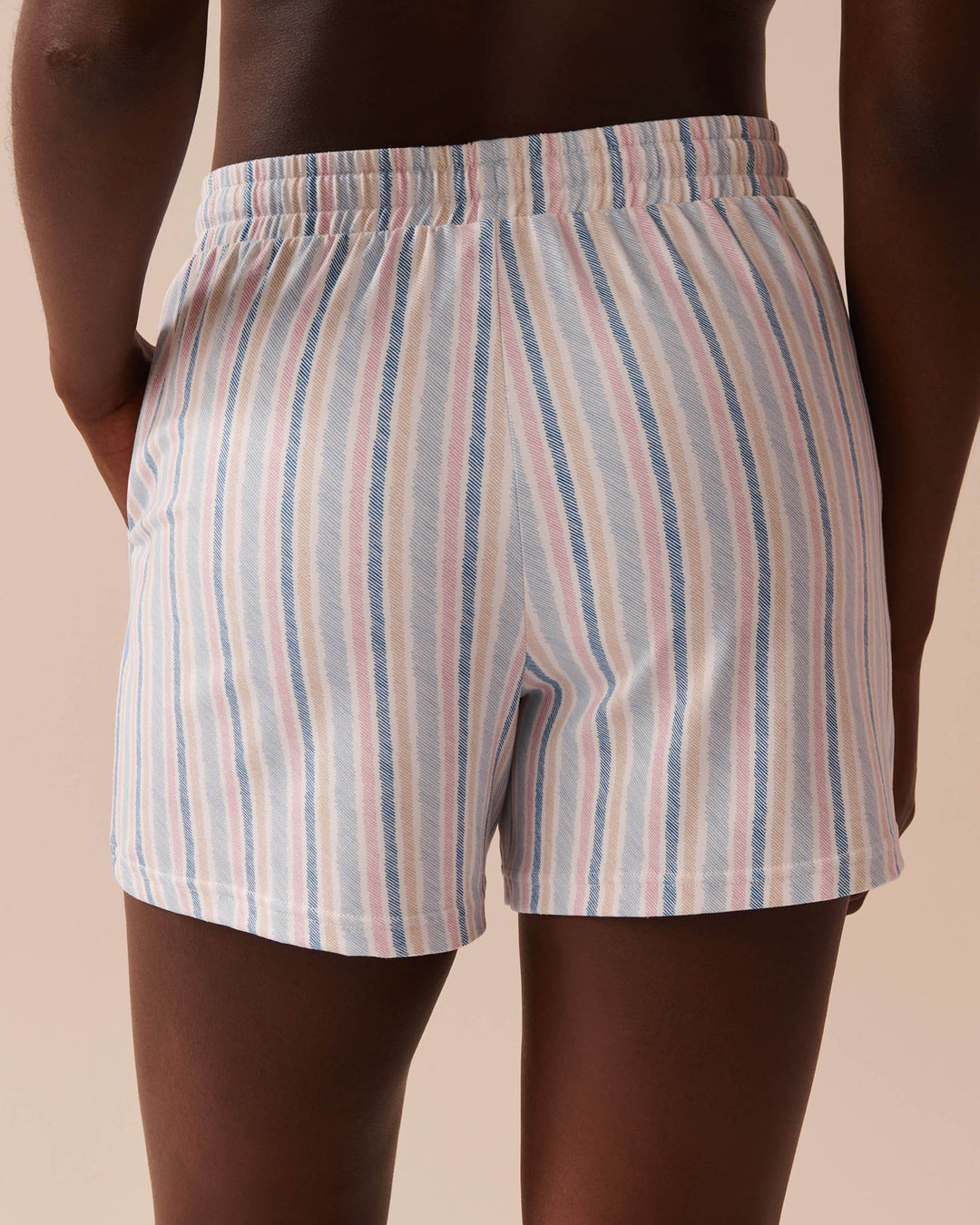 Soothing Stripes Super Soft Pajama Shorts - Hatched Multistripe