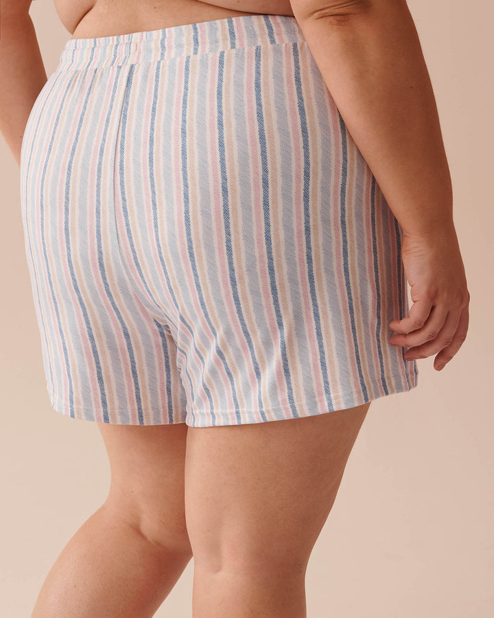 Soothing Stripes Super Soft Pajama Shorts - Hatched Multistripe