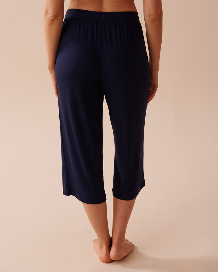 Soft Jersey Capris - Evening Blue