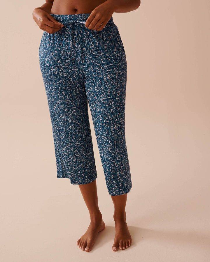 Soft Jersey Capris - Ditsy Flowers