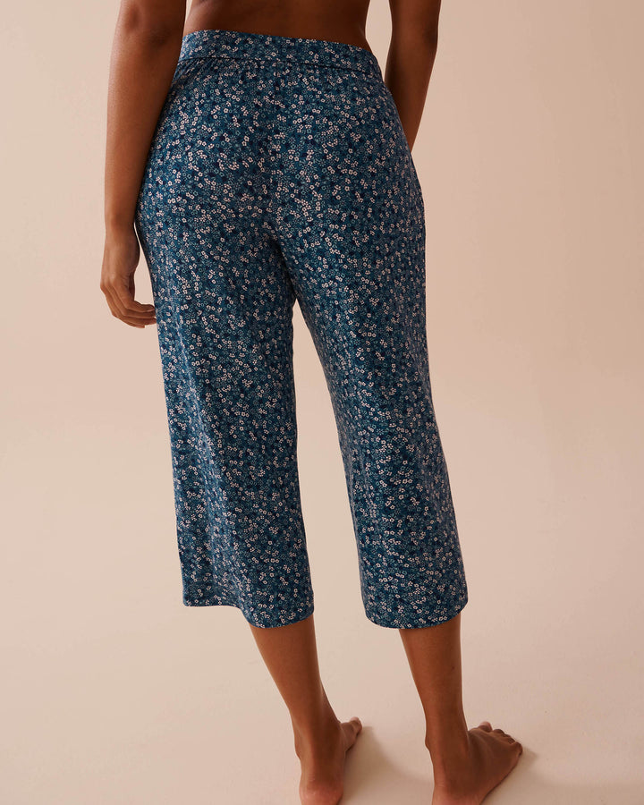 Soft Jersey Capris - Ditsy Flowers