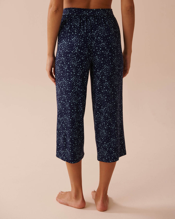 Soft Jersey Capris - Evening Blue