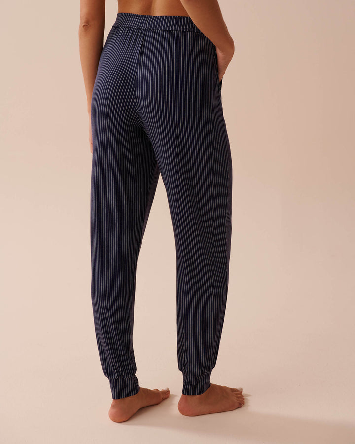 Soft Jersey Jogger Pajama Pants - Navy Disty Stars
