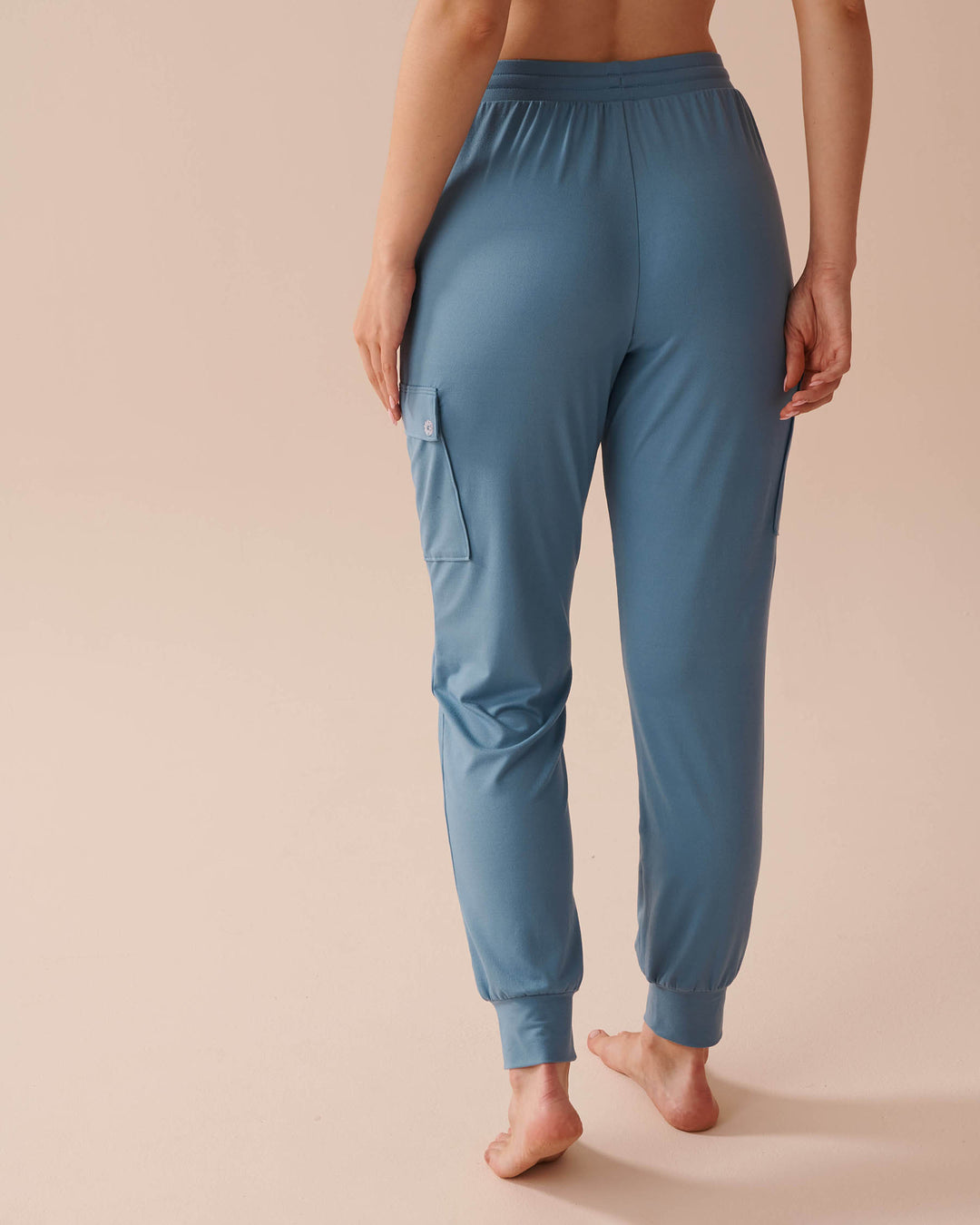 Holiday Print Super Soft Cargo Pajama Pants - Blue Shadow