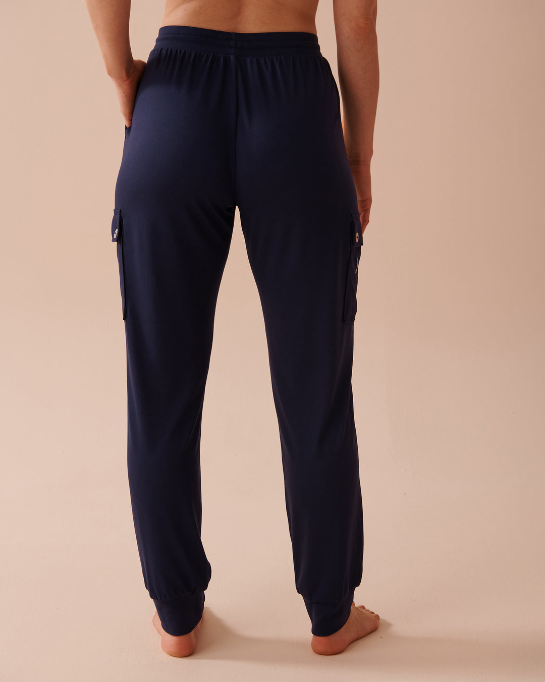 Moose Print Super Soft Cargo Pajama Pants - Evening Blue