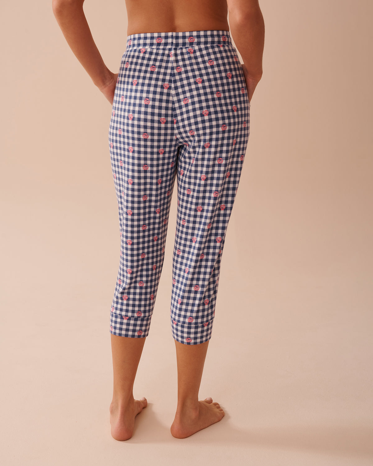 Heart and Letter Print Recycled Fibers Capris - Pink Nectar Wording