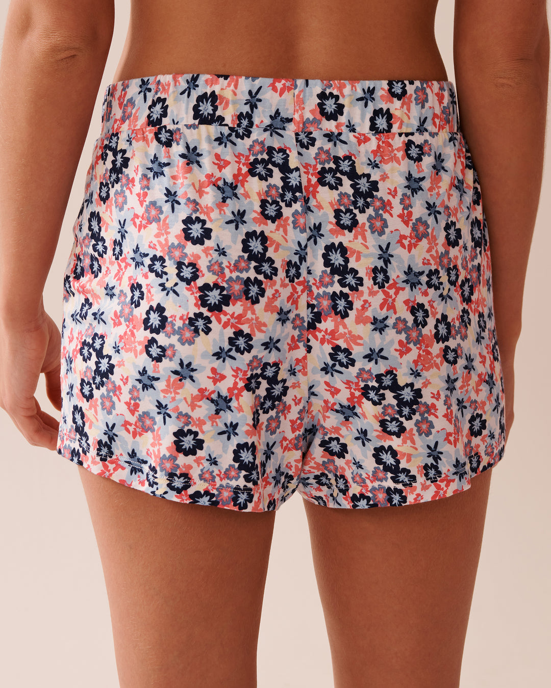 Butterfly Print Soft Jersey Pajama Shorts - Multi Flower Ditsy