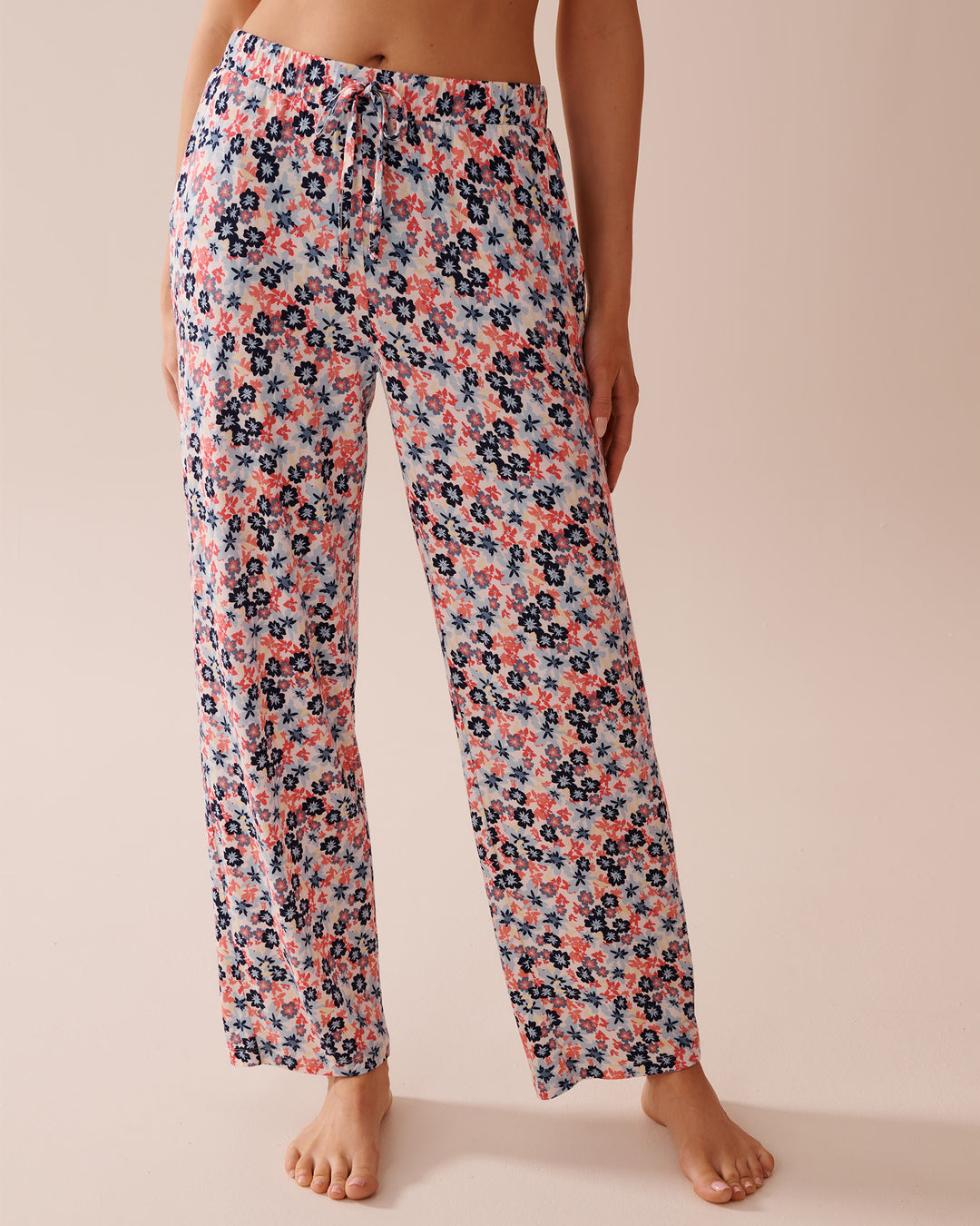 Butterfly Print Soft Jersey Pajama Pants - Multi Flower Ditsy