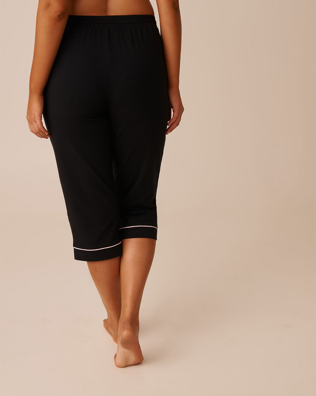 Cotton Pajama Capris - Black Beauty
