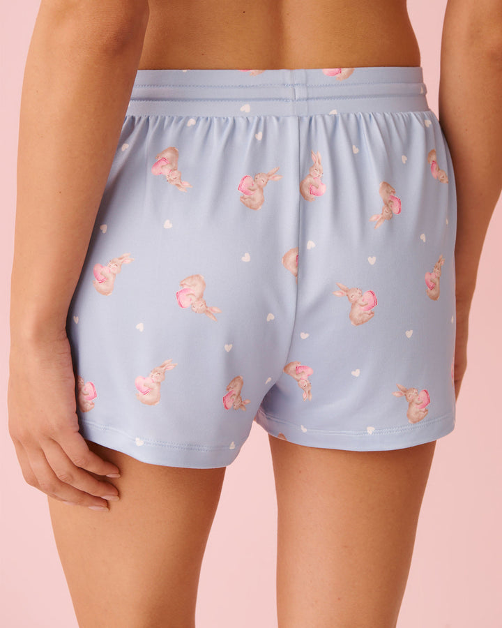 Peachy Dream Rabbit Short - Blue