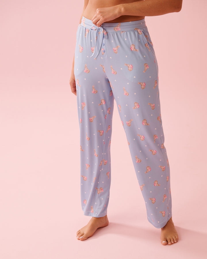 Peachy Dream Rabbit Pant - Blue