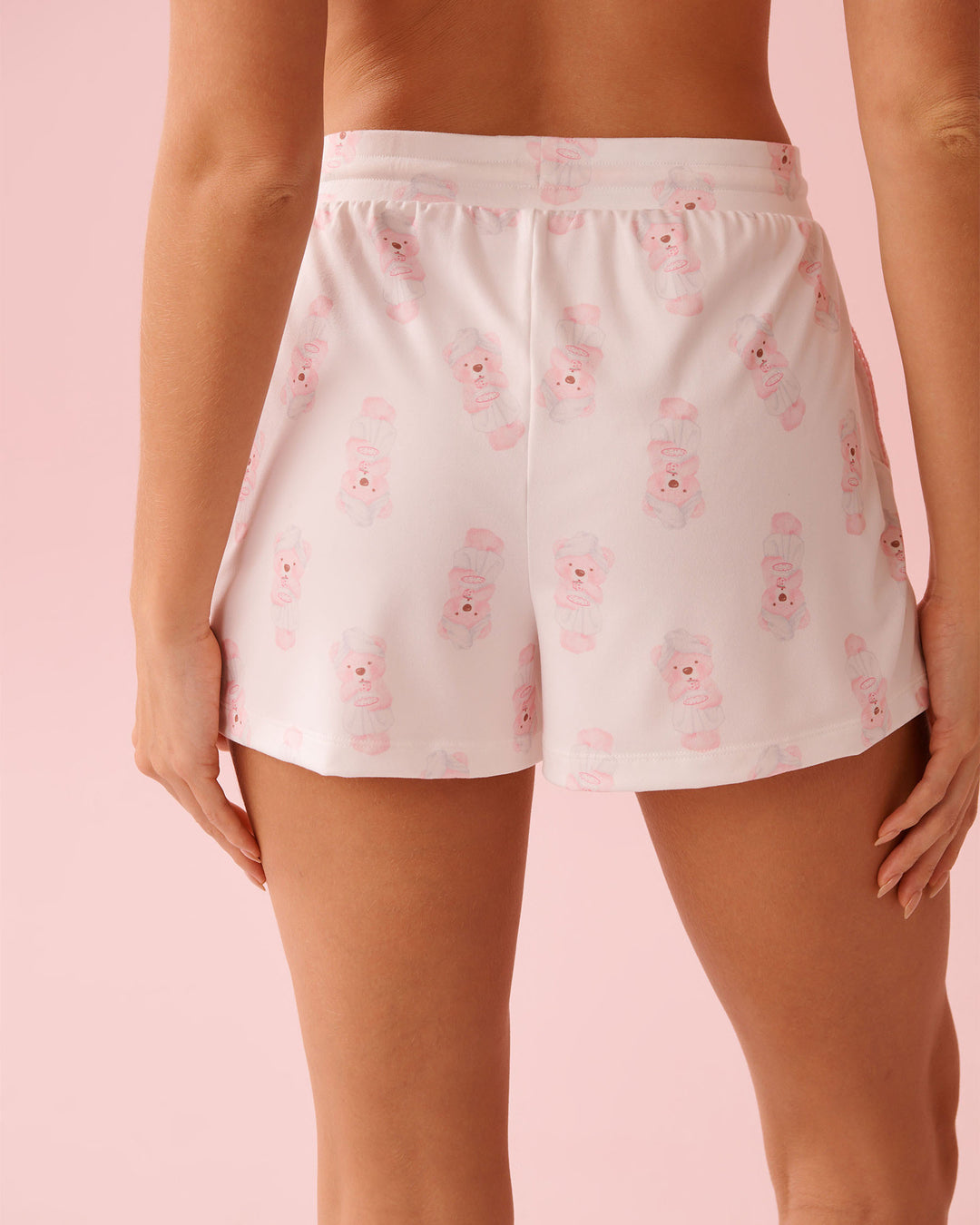 Peachy Dream Teddy Short - White