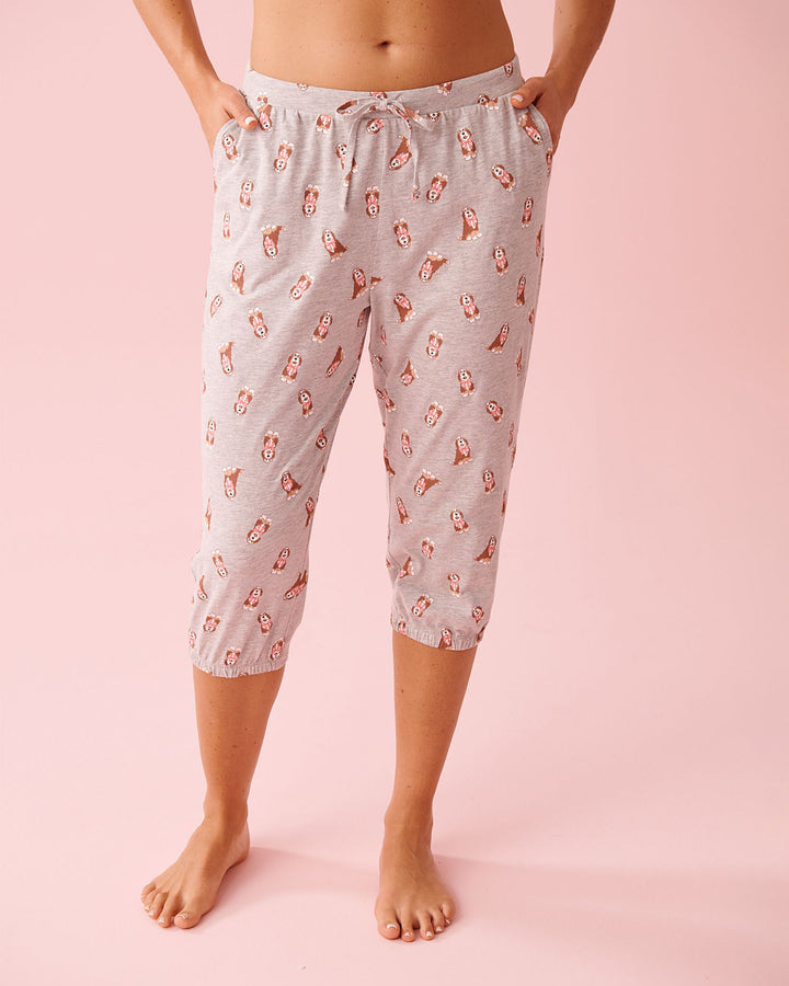 Promo Cotton Puff Capri - Gray