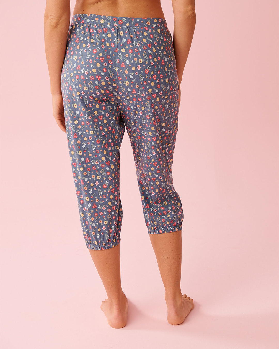 Promo Cotton Puff Capri - Blue