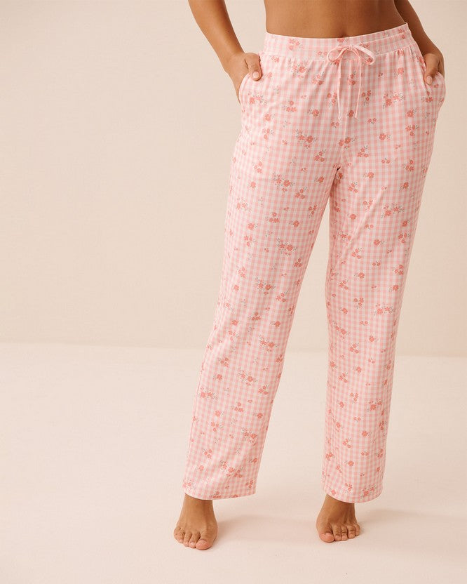 Peachy Dream Floral Pant - Pink